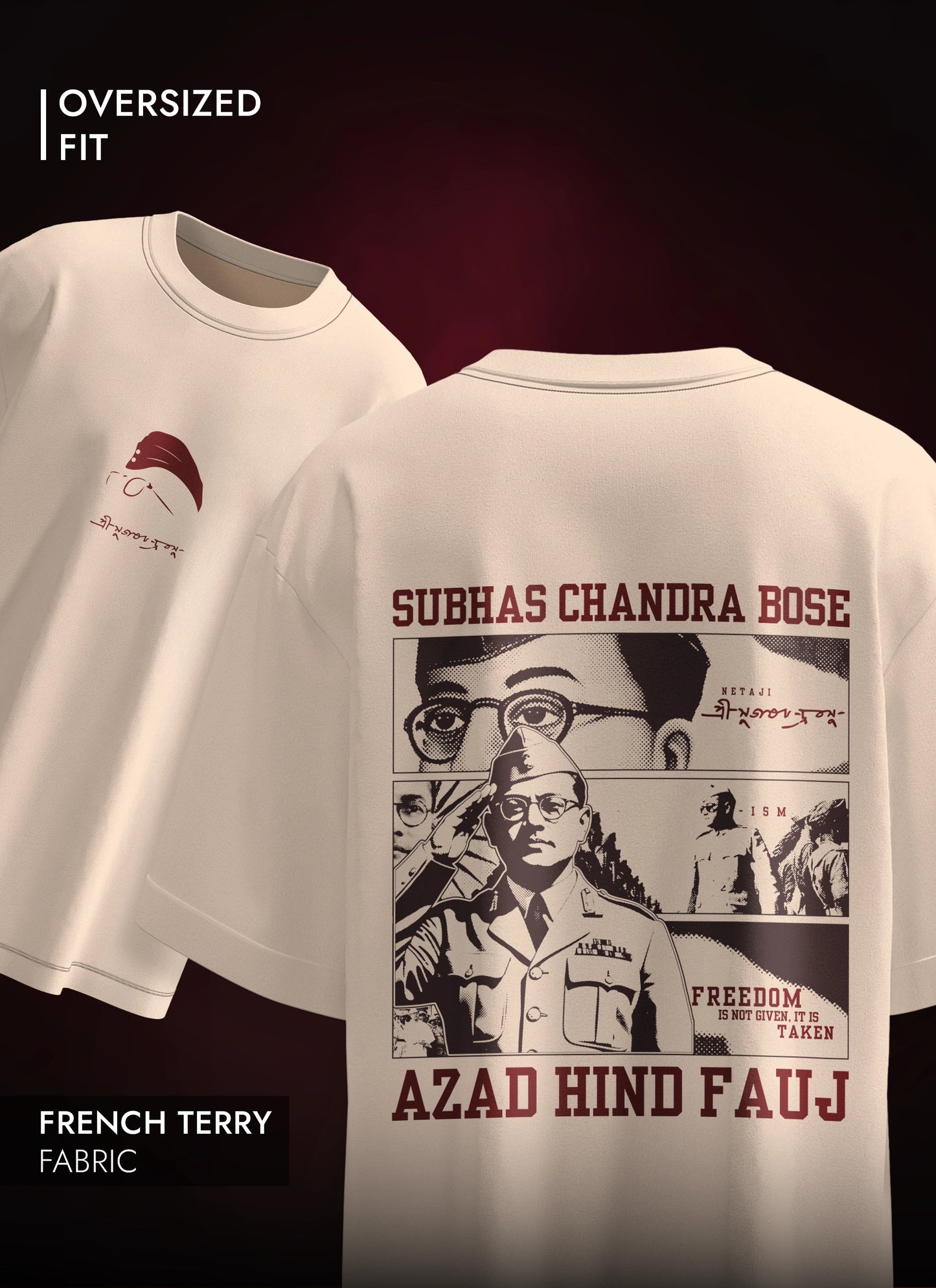 SUBHAS CH. BOSE OVERSIZED T-SHIRT