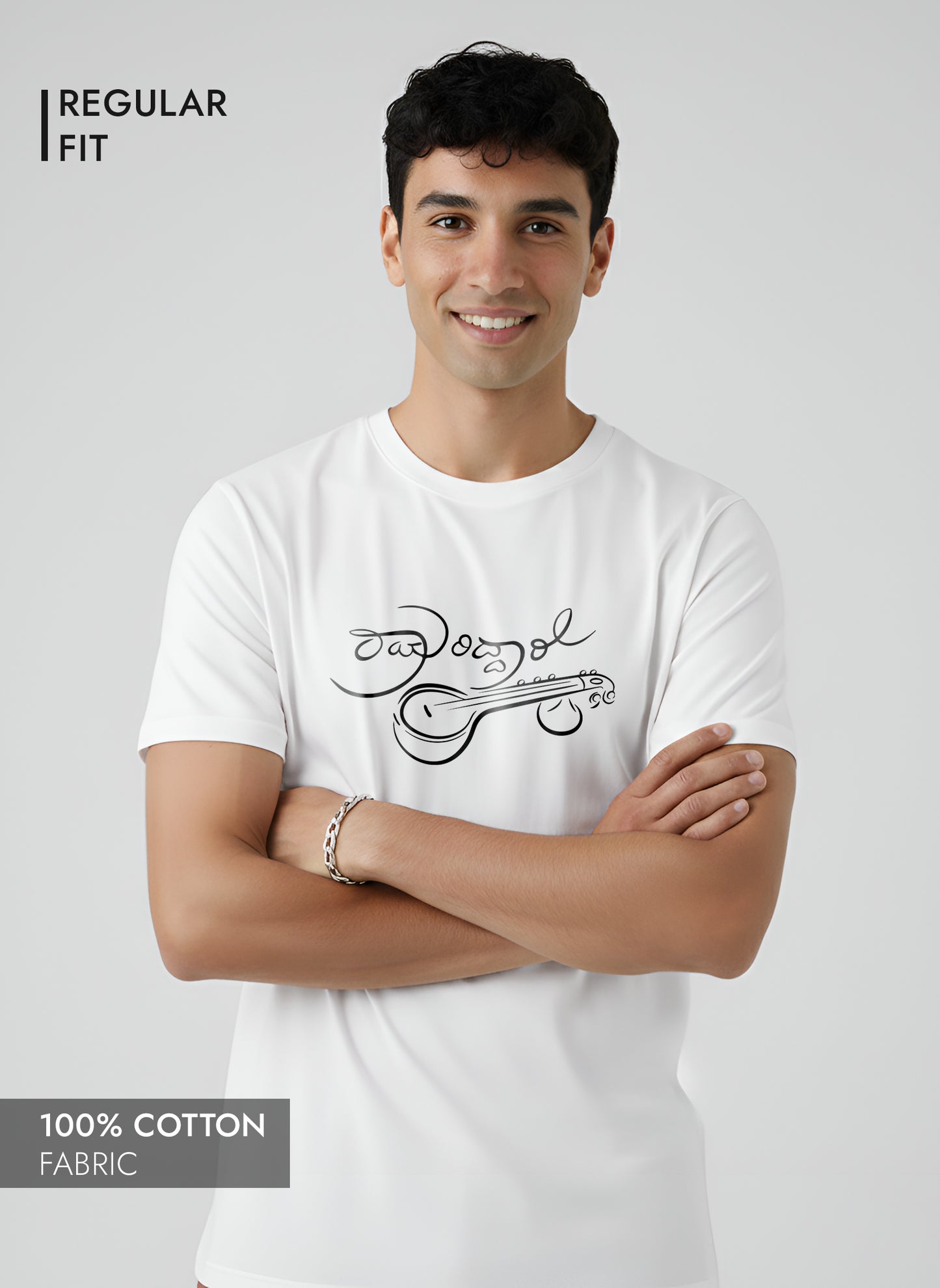 RAGHVENDRA SWAMY VEENA REGULAR T-SHIRT