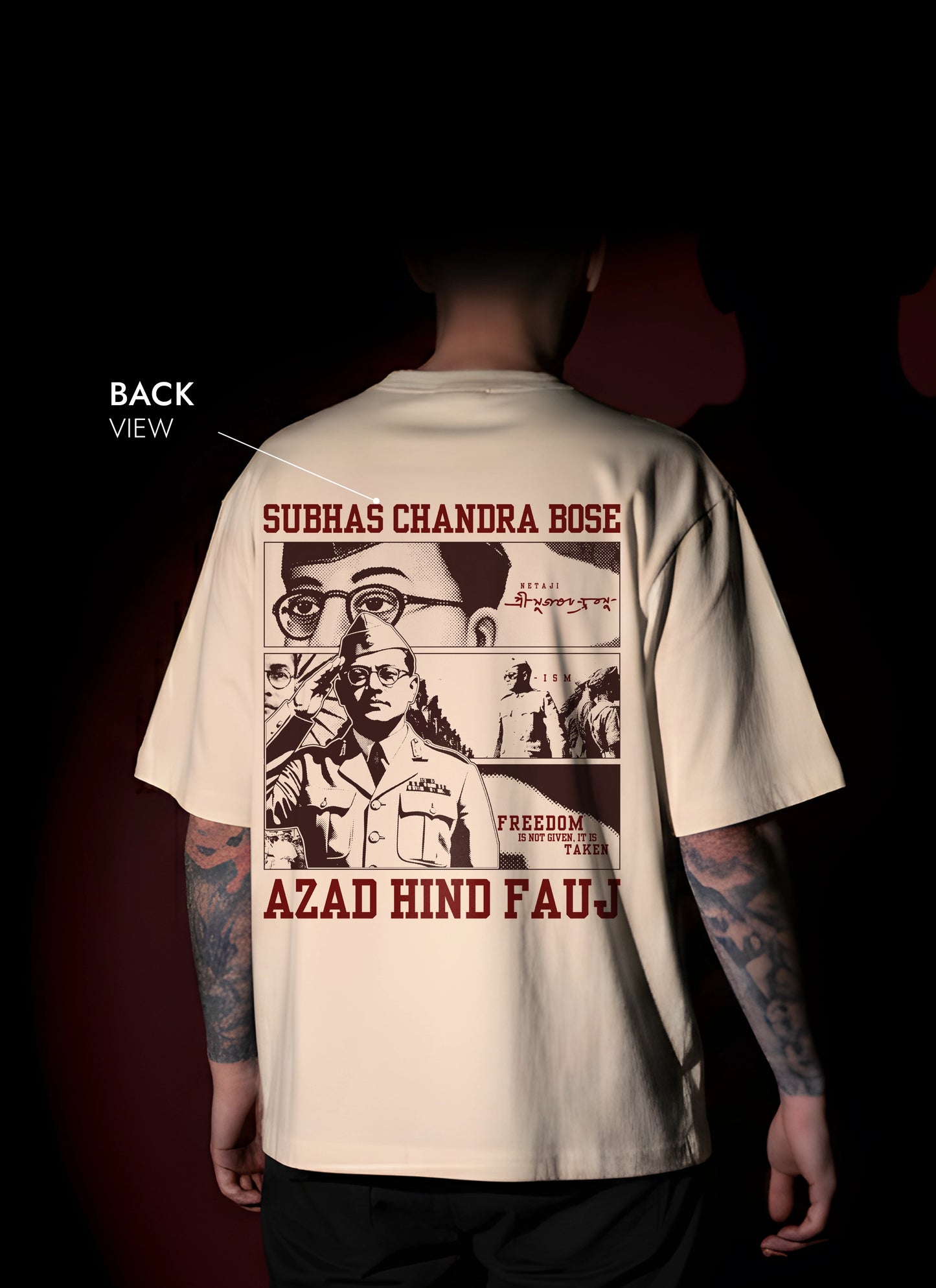 SUBHAS CH. BOSE OVERSIZED T-SHIRT
