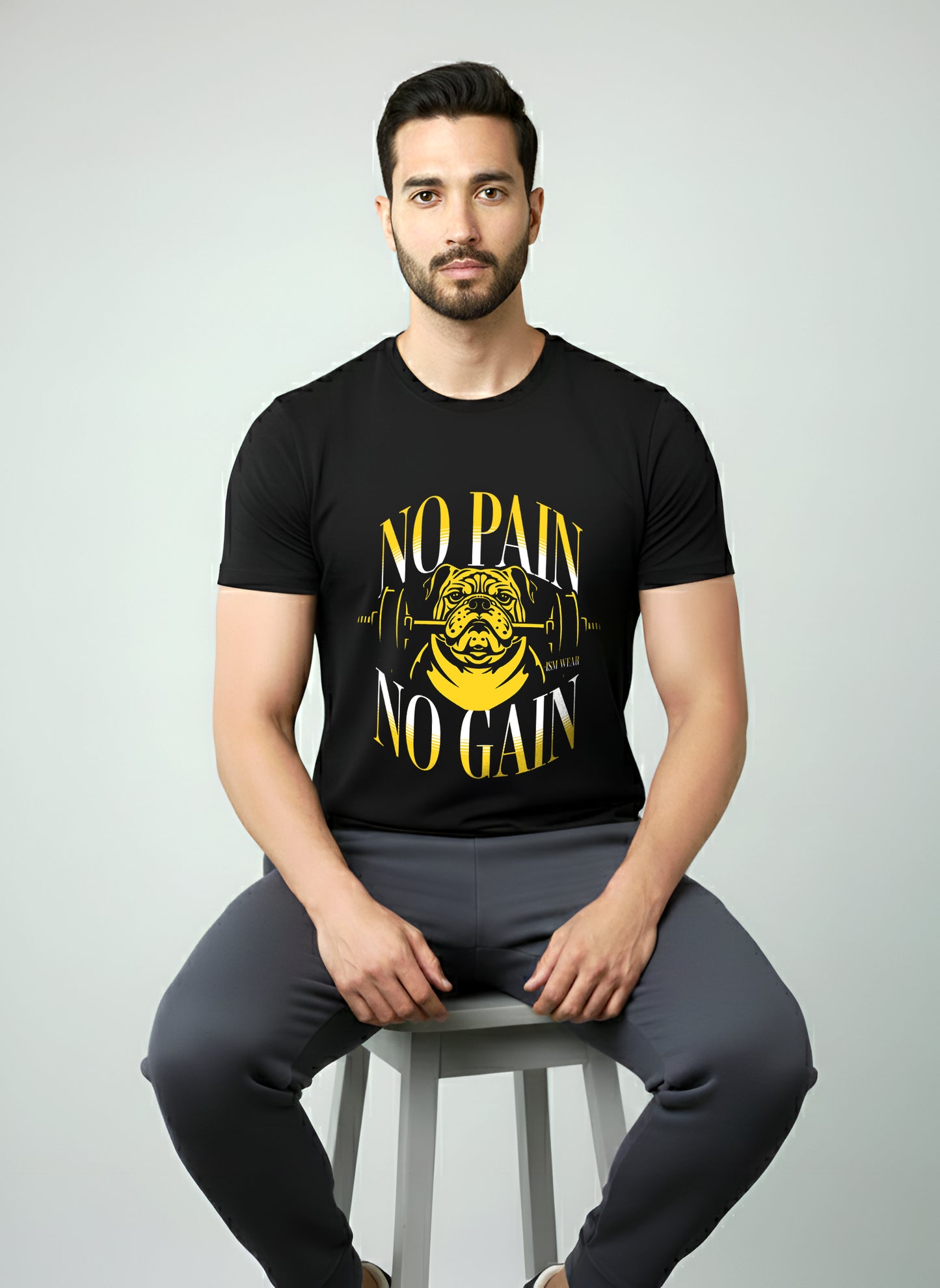 NO PAIN NO GAIN DOG REGULAR T-SHIRT