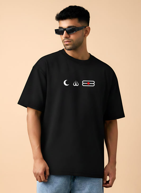 TRISHUL MOON OVERSIZED T-SHIRT