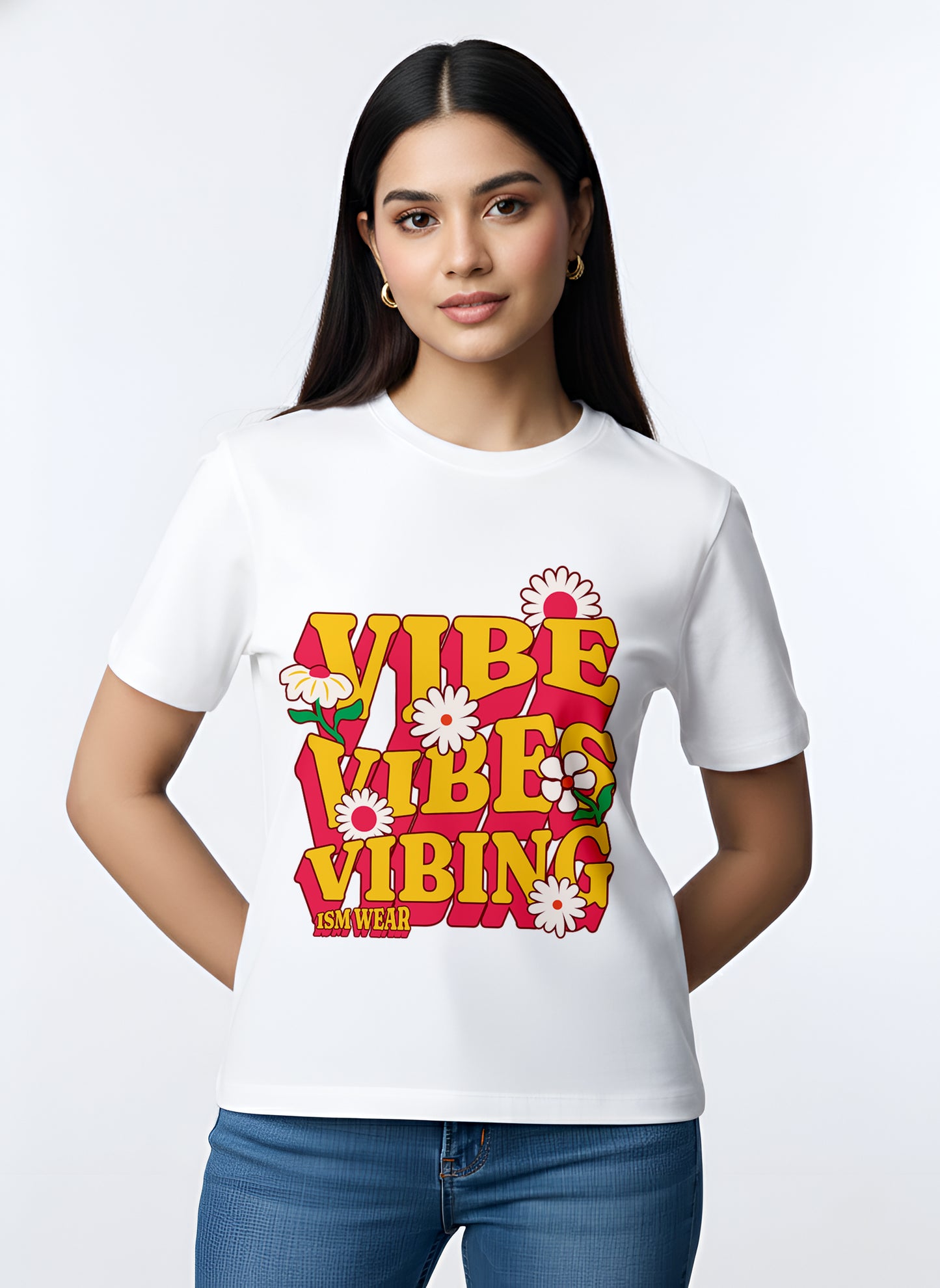 VIBE VIBES WOMEN REGULAR T-SHIRT