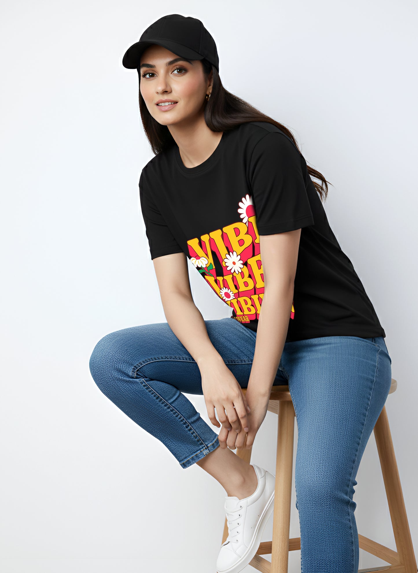 VIBE VIBES WOMEN REGULAR T-SHIRT