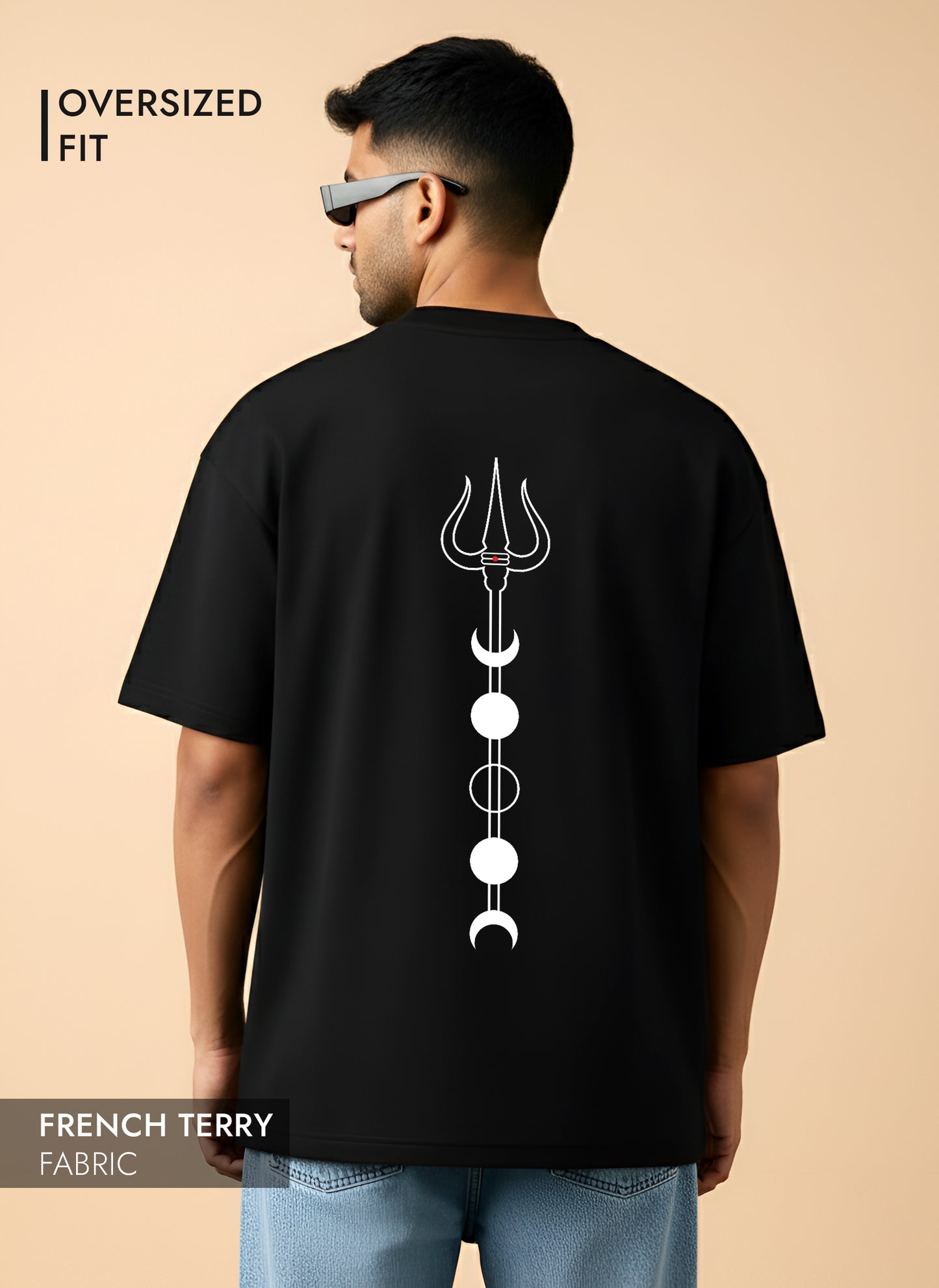 TRISHUL MOON OVERSIZED T-SHIRT
