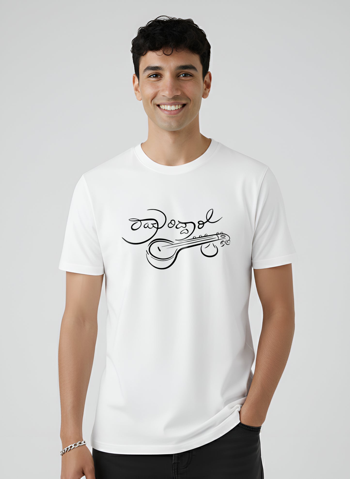 RAGHVENDRA SWAMY VEENA REGULAR T-SHIRT