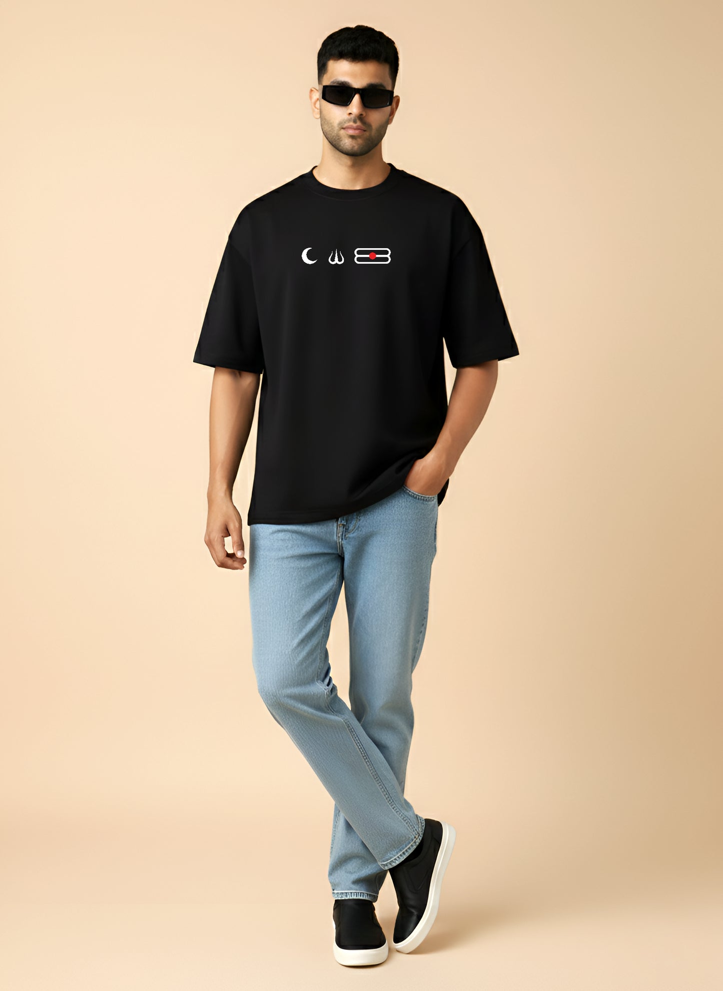 TRISHUL MOON OVERSIZED T-SHIRT
