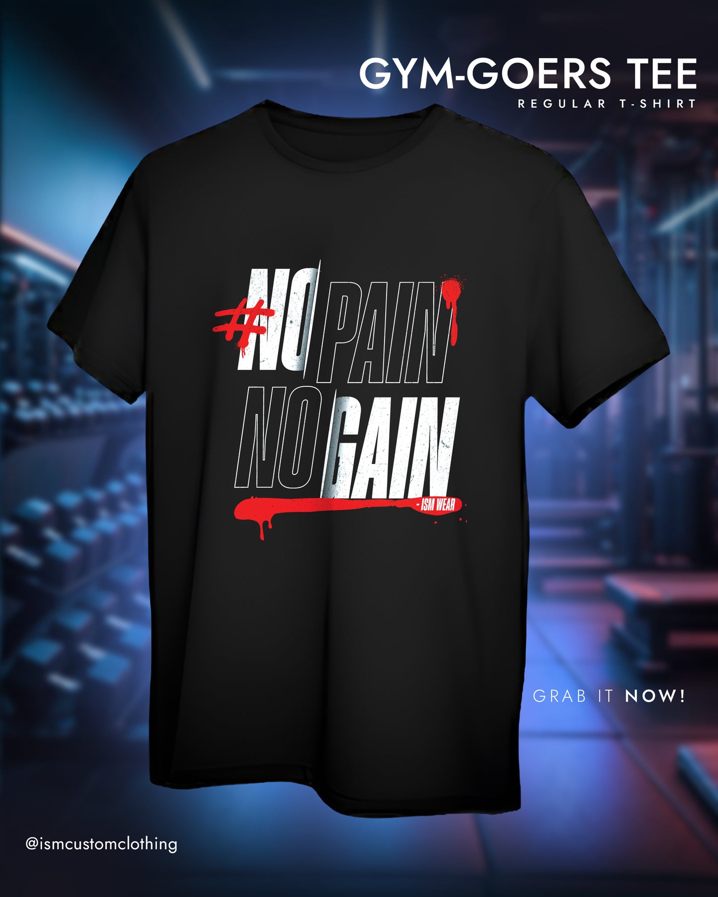 NO PAIN NO GAIN REGULAR T-SHIRT