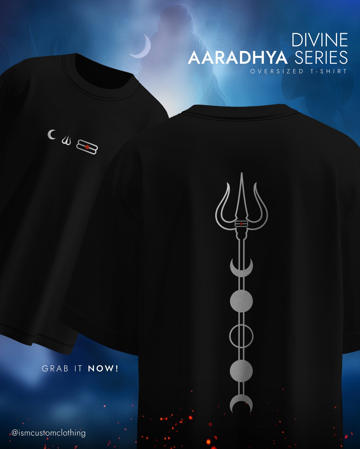 TRISHUL MOON OVERSIZED T-SHIRT